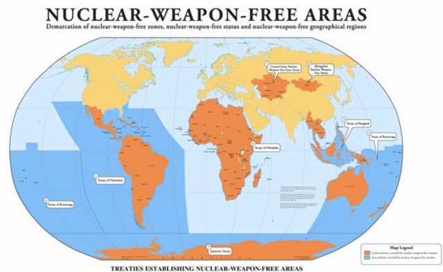 Foto: Grafis area bebas senjata nuklir. Dok: International Atomic Energy Agency