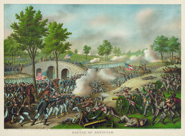 Ilustrasi pertempuran Antietam. Sumber: Wikimedia Commons