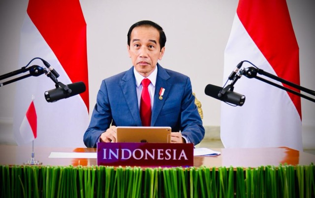 Presiden Jokowi Hadiri Pertemuan Virtual WEF. Foto: Muchlis Jr - Biro Pers Sekretariat Presiden