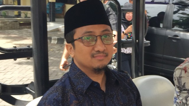 Yusuf Mansur di Polrestabes Surabaya. Foto: Yuana Fatwalloh/kumparan 