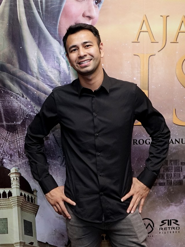 Artis Raffi Ahmad saat hadir di screening Film Ajari Aku Islam di Plaza Indonesia, Jakarta, Selasa, (15/10/2019). Foto: Ronny