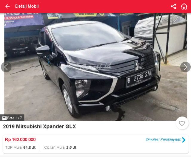 Harga Mitsubishi Xpander Bekas, Ada yang Rp 160 Jutaan (31657)