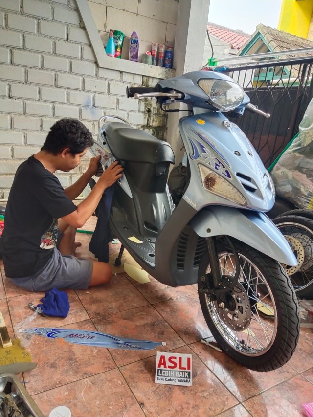 Restorasi eksterior Yamaha Mio Sporty. Foto: Jimmy Anwar/Mio Nizer