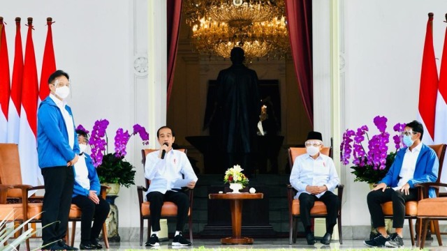 Presiden Joko Widodo mengumumkan Budi Gunadi Sadikin sebagai Menteri Kesehatan di Istana Negara, Jakarta, Selasa (22/12). Foto: Muchlis Jr/Biro Pers Sekretariat Presiden