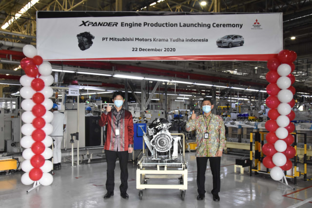 Mesin Mitsubishi Xpander diproduksi Indonesia di pabrik PT Mitsubishi Motors Krama Yudha Indonesia
(MMKI). Foto: dok. Mitsubishi Indonesia