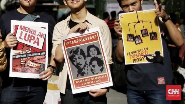 Ilustrasi Memperingati Pelanggaran HAM masa lalu. Foto: CNN Indonesia