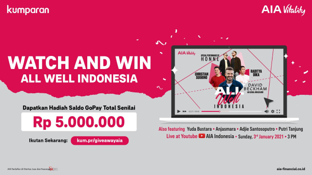 Yuk ikutan watch and win All Well Indonesia di kumparan! Dapatkan hadiah saldo GoPay total Rp 5 juta! Dok. kumparan.