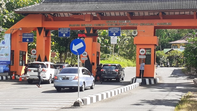 Gerbang masuk objek wisata Pantai Baron Gunungkidul. Foto: Erfanto/Tugu Jogja