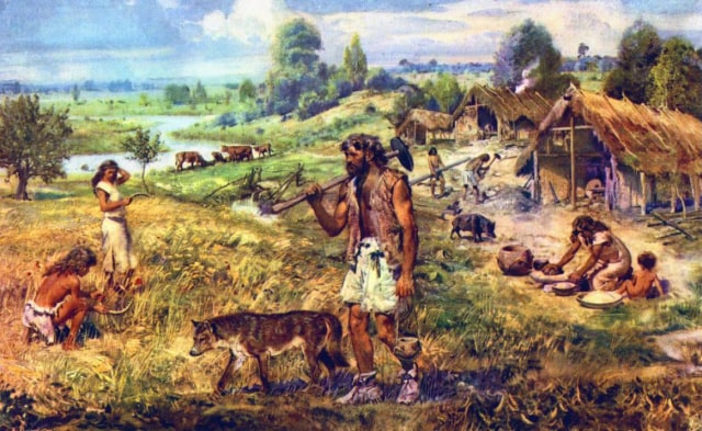 Ilustrasi Revolusi Kebudayaan Zaman Neolitikum. Foto: stmuhistorymedia.org