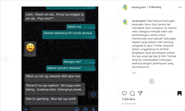 Percakapan Ibu Suruh Anak Putusin Pacarnya Karena Faktor Fisik Warganet Nyinyir Kumparan Com