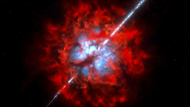 Ilustrasi gamma-ray burst. Foto: European Southern Obeservatory (ESO) via Wikimedia Commons