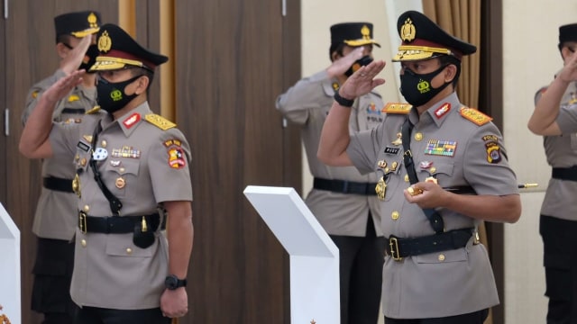 Serah terima jabatan Kapolda Banten Irjen Pol Rudy Heriyanto di Mabes Polri. Foto: Dok. Polda Banten