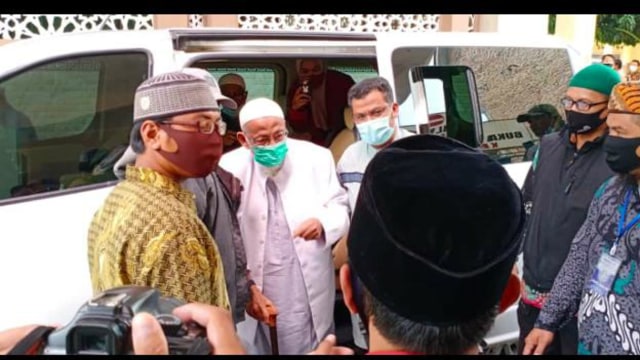 Abu Bakar Ba'asyir tiba di Ponpes Ngruki. Foto: Dok. Istimewa