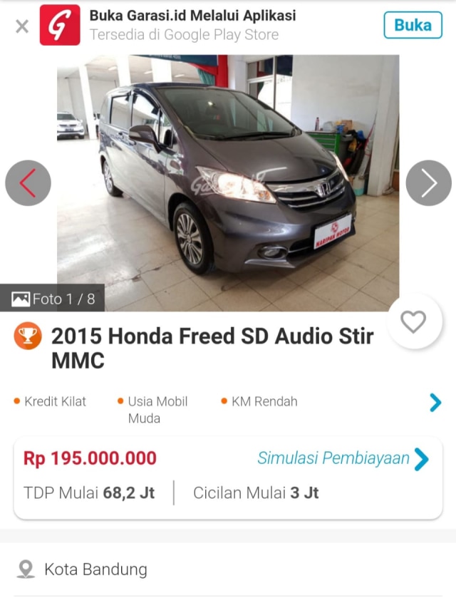 Berburu Honda Freed Bekas, Harga Termurahnya Rp 100 Jutaan (109201)