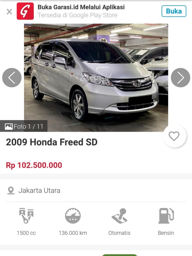 Berburu Honda Freed Bekas, Harga Termurahnya Rp 100 Jutaan (109200)
