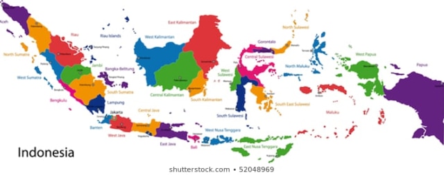 Peta Indonesia. Sumber: Shutterstock.com