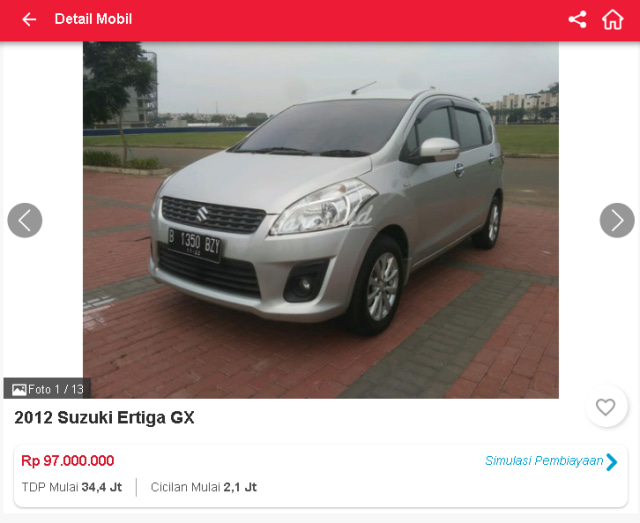 Berburu Suzuki Ertiga Bekas di Bawah Rp 100 Juta (31673)