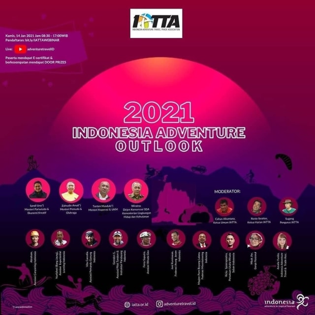 Bangkit Bersama Wisata Petualangan, IATTA Gelar Indonesia Adventure Outlook 2021 (7510)