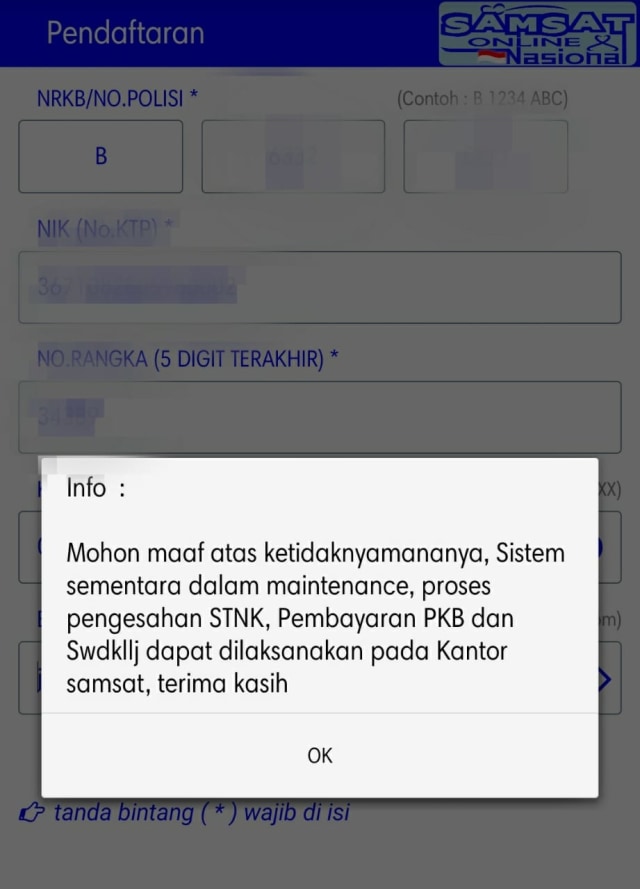 Aplikasi Bayar STNK Online Jakarta Ngadat Sejak September 2020 (333)