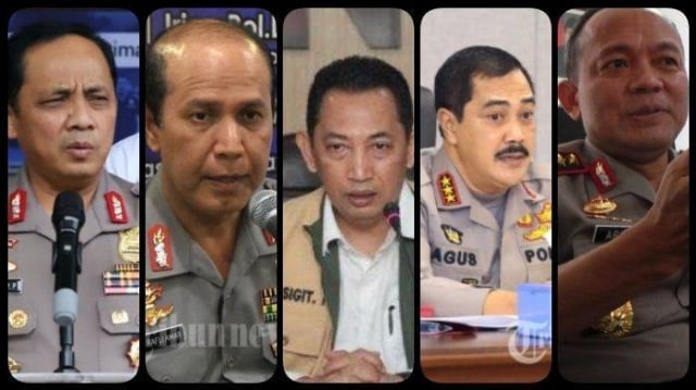 Lima calon Kapolri yang diajukan Presiden Joko Widodo ke DPR RI. Sumber: tribunnews.com.