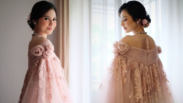 Detail Baju Pengantin Indah Permatasari Rancangan Didiet Maulana Foto: Instagram @didietmaulana