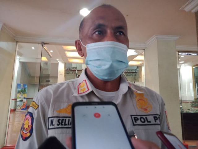 Kasatpol PP Kabupaten Malang, Nazaruddin Hasan, saat dikonfirmasi pada Rabu (13/01/2021). Foto: Rizal