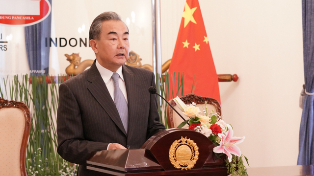 Menteri Luar Negeri China Wang Yi di Kementerian Luar Negeri, Jakarta, Rabu (13/1).  Foto: Dok. Kementerian Luar Negeri