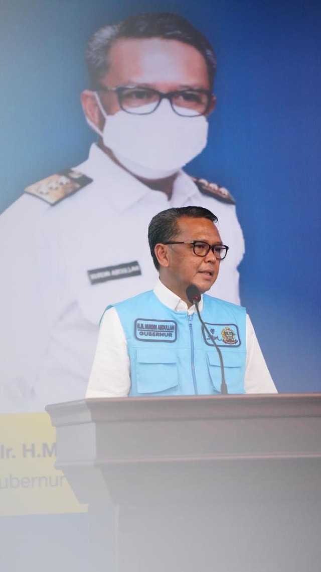 Gubernur Sulsel Nurdin Abdullah di Makassar, Kamis (14/1). Dokumentasi: Istimewa.