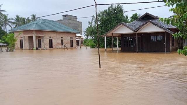 Kondisi banjir di Kabupaten Tanah Laut, Kalimantan Selatan. Foto: Dok. BNPB