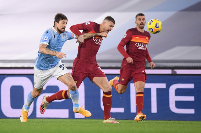 Pertandingan Liga Italia antara Lazio vs AS Roma Foto: Alberto Lingria/REUTERS