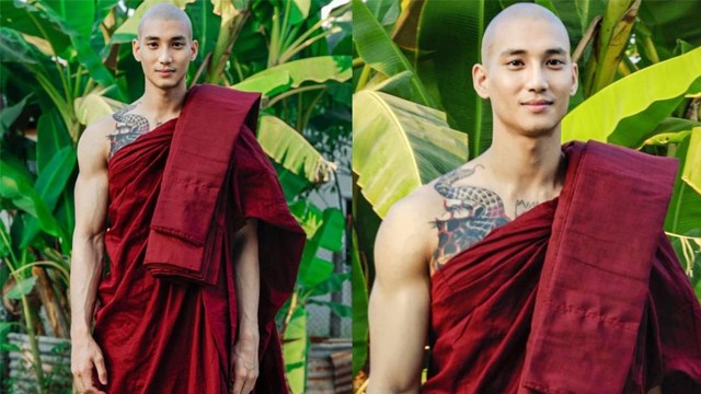 Biksu tampan yang viral di media sosial. (Foto: @paing_takhon/Instagram)