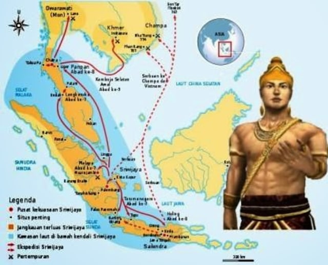 Ilustrasi Kerajaan Sriwijaya, sumber: Maritim News