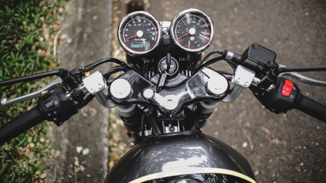 Desain cluster instrumen Royal Enfield Continental GT 650. Foto: Bangkit Jaya Putra/kumparan