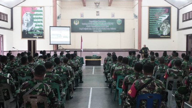 Sosialisasi vaksinasi corona kepada prajurit TNI di Lhokseumawe, Aceh. Foto: Dok. Laung/TNI
