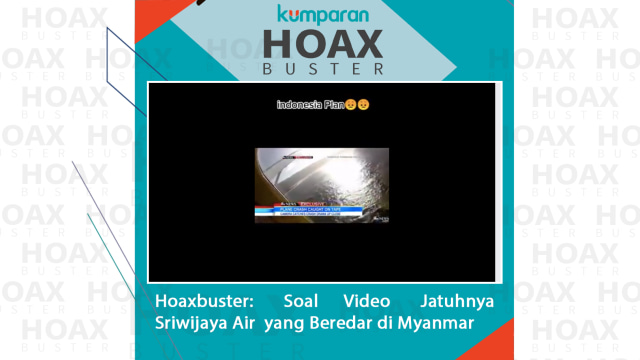 Hoaxbuster: Soal Video Jatuhnya Sriwijaya Air  yang Beredar di Myanmar
 Foto: dok. perma.cc