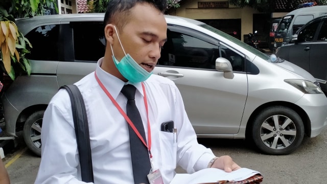 Kuasa hukum korban Harto Banjar Nahor bersama keluarga korban mendatangi Mapolres Brebes, Selasa (19/1/2021)