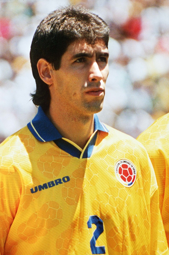 Andres Escobar, mantan pemain timnas Colombia. Foto: Mike Fiala/AFP