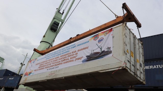 Ekspor Gurita hasil laut Sulawesi Tengah ke Meksiko. Foto: Istimewa