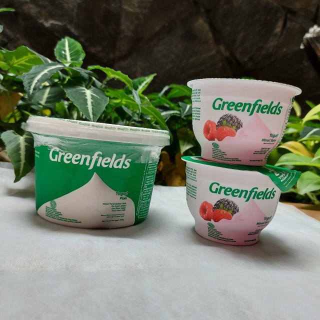 Tampilan baru yoghurt padat Greenfields. Foto: Azalia Amadea/Kumparan