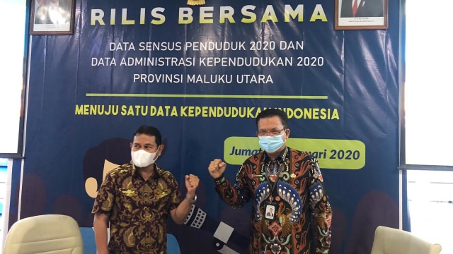 BPS Maluku Utara saat merilis data penduduk di Maluku Utara. Foto: Samsul Hi Laijou/cermat