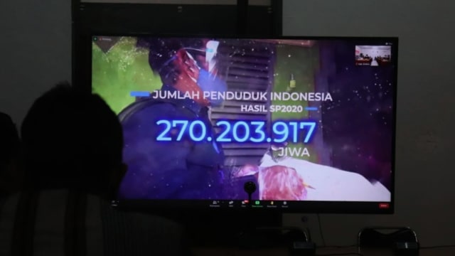 BPS bersama Kementrian Dalam Negeri merilis Hasil Sensus Penduduk tahun 2020 dan Data Adminduk tahun 2020 di Hall Room Hotel Borobudur, Jakarta.