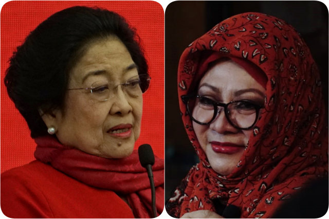 Foto kolase Megawati Soekarnoputri (kiri) dan Siti Hardijanti Rukmana. Foto: kumparan