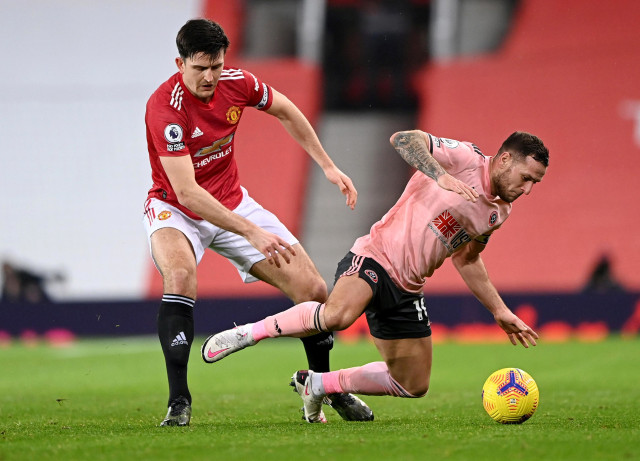 Pertandingan Liga Premier antara Manchester United vs Sheffield United di Old Trafford, Manchester, Inggris. Foto: Laurence Griffiths/Reuters