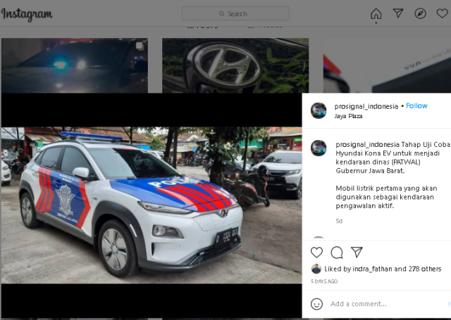 Mobil Patwal Polda Jabar Bakal Pakai Mobil Listrik Hyundai Kona (80510)