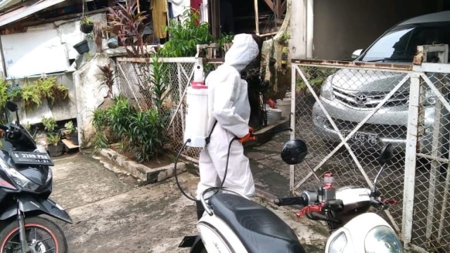 Upaya pencegahan virus corona di Kelurahan Pegangsaan, Jakarta Pusat. Foto: Dok. Lurah Pegangsaan