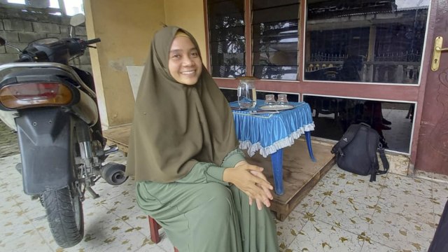 Nurul Hasanah saat ditemui di rumahnya Jalan Kebun Sayur, Kecamatan Tembung, Kabupaten Deli Serdang, Sumatera Utara. Foto: Rahmat Utomo/kumparan