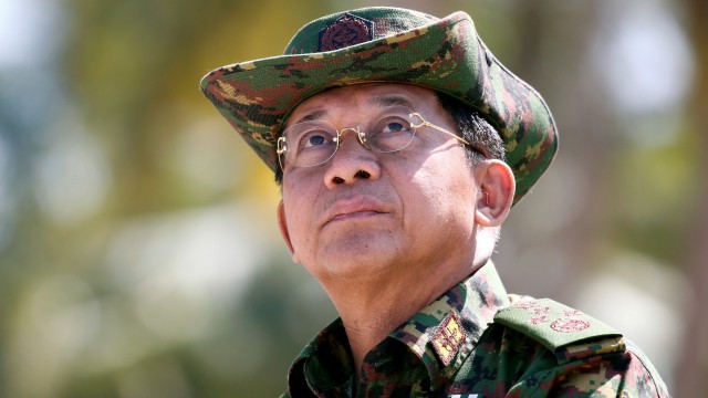 Panglima Tertinggi militer Myanmar, Jenderal Senior Min Aung Hlaing. Foto: Lynn Bo Bo/Pool/REUTERS