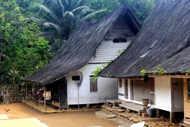 Ilustrasi rumah adat Jawa Barat Foto: wikimedia commons