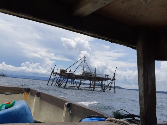 Foto bagang di Perairan Inderasabah, Tawau, Sabah, Malaysia