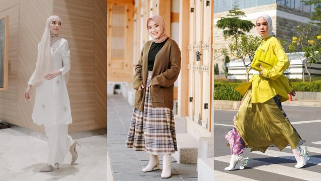 OOTD Hijab dengan rok. Foto: Dok. Instagram